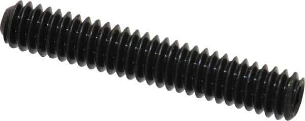 Unbrako - 1/4-20 UNC, 1-1/2" OAL, Cup Point Set Screw - Grade 8 Alloy Steel, 1/8" Key - Apex Tool & Supply