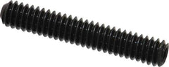 Unbrako - 1/4-20 UNC, 1-1/2" OAL, Cup Point Set Screw - Grade 8 Alloy Steel, 1/8" Key - Apex Tool & Supply