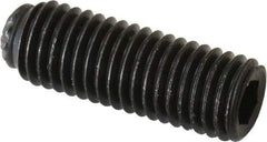 Unbrako - 1/4-28 UNF, 3/4" OAL, Cup Point Set Screw - Grade 8 Alloy Steel, 1/8" Key - Apex Tool & Supply