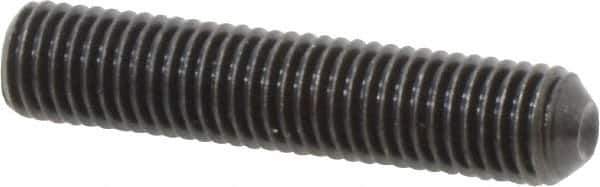 Unbrako - 1/4-28 UNF, 1-1/4" OAL, Cup Point Set Screw - Grade 8 Alloy Steel, 1/8" Key - Apex Tool & Supply