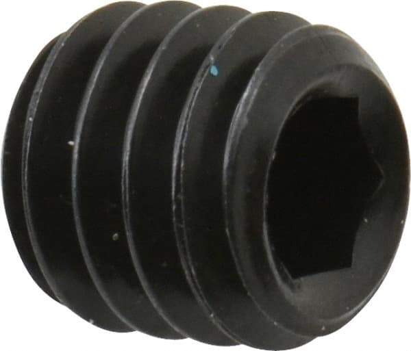 Unbrako - 5/16-18 UNC, 5/16" OAL, Cup Point Set Screw - Grade 8 Alloy Steel, 3/32" Key - Apex Tool & Supply