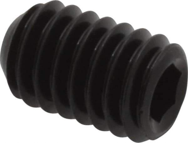 Unbrako - 5/16-18 UNC, 1/2" OAL, Cup Point Set Screw - Grade 8 Alloy Steel, 3/32" Key - Apex Tool & Supply