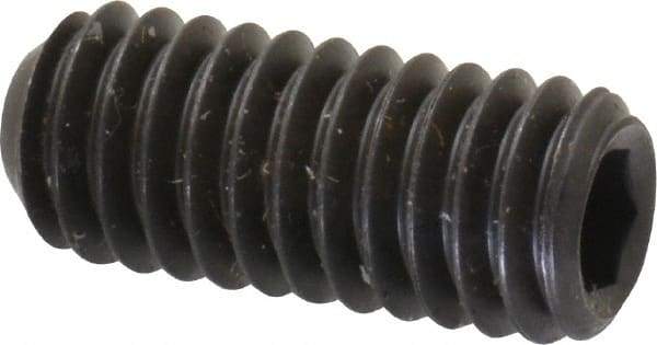 Unbrako - 5/16-18 UNC, 3/4" OAL, Cup Point Set Screw - Grade 8 Alloy Steel, 3/32" Key - Apex Tool & Supply