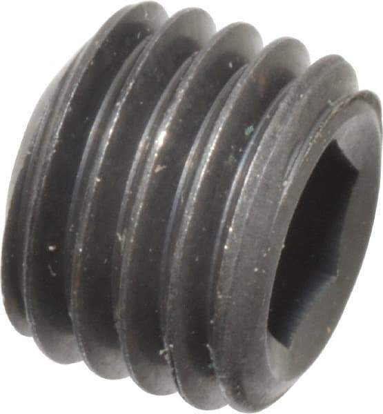 Unbrako - 5/16-24 UNF, 1/4" OAL, Cup Point Set Screw - Grade 8 Alloy Steel, 3/32" Key - Apex Tool & Supply