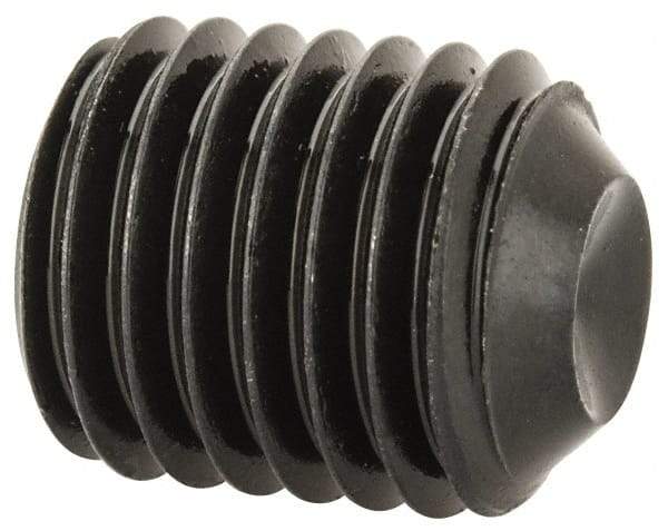Unbrako - 5/16-24 UNF, 3/8" OAL, Cup Point Set Screw - Grade 8 Alloy Steel, 3/32" Key - Apex Tool & Supply