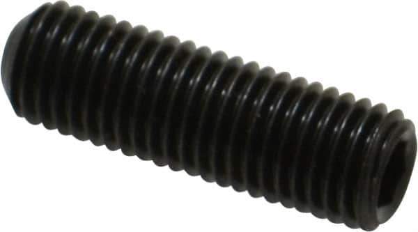 Unbrako - 5/16-24 UNF, 1" OAL, Cup Point Set Screw - Grade 8 Alloy Steel, 3/32" Key - Apex Tool & Supply