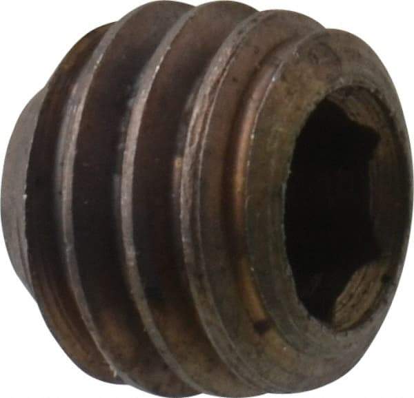 Unbrako - 3/8-16 UNC, 5/16" OAL, Cup Point Set Screw - Grade 8 Alloy Steel, 3/16" Key - Apex Tool & Supply