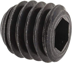 Unbrako - 3/8-16 UNC, 3/8" OAL, Cup Point Set Screw - Grade 8 Alloy Steel, 3/16" Key - Apex Tool & Supply