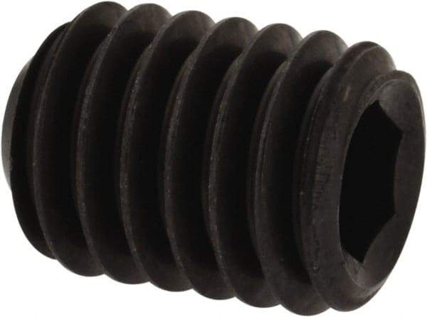 Unbrako - 3/8-16 UNC, 1/2" OAL, Cup Point Set Screw - Grade 8 Alloy Steel, 3/16" Key - Apex Tool & Supply