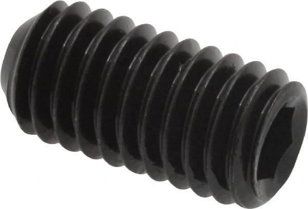 Unbrako - 3/8-16 UNC, 3/4" OAL, Cup Point Set Screw - Grade 8 Alloy Steel, 3/16" Key - Apex Tool & Supply