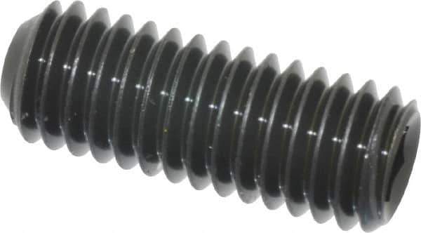 Unbrako - 3/8-16 UNC, 1" OAL, Cup Point Set Screw - Grade 8 Alloy Steel, 3/16" Key - Apex Tool & Supply
