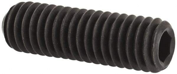 Unbrako - 3/8-16 UNC, 1-1/4" OAL, Cup Point Set Screw - Grade 8 Alloy Steel, 3/16" Key - Apex Tool & Supply