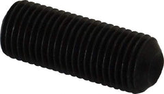 Unbrako - 3/8-24 UNF, 1" OAL, Cup Point Set Screw - Grade 8 Alloy Steel, 3/16" Key - Apex Tool & Supply