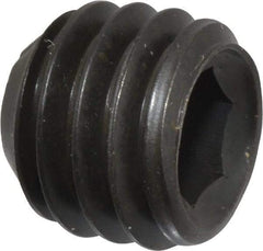 Unbrako - 7/16-14 UNC, 3/8" OAL, Cup Point Set Screw - Grade 8 Alloy Steel, 7/32" Key - Apex Tool & Supply