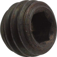 Unbrako - 1/2-13 UNC, 3/8" OAL, Cup Point Set Screw - Grade 8 Alloy Steel, 1/4" Key - Apex Tool & Supply