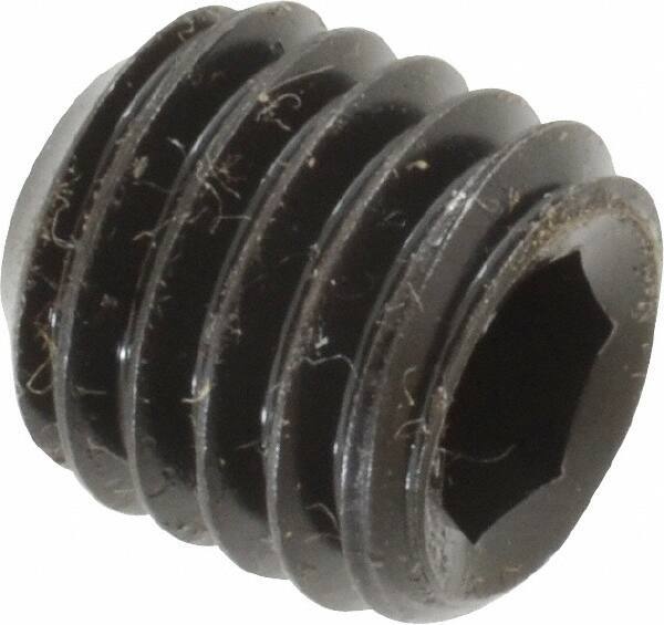 Unbrako - 1/2-13 UNC, 1/2" OAL, Cup Point Set Screw - Grade 8 Alloy Steel, 1/4" Key - Apex Tool & Supply