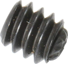 Unbrako - #4-40 UNC, 1/8" OAL, Knurled Cup Point Set Screw - Grade 8 Steel, 0.05" Key - Apex Tool & Supply