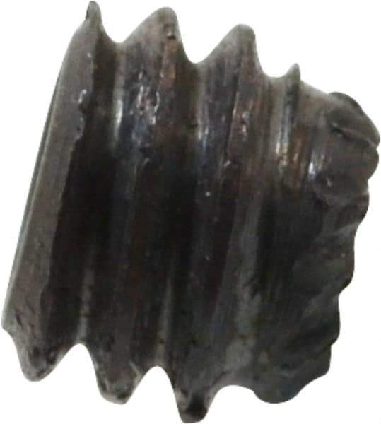 Unbrako - #8-32 UNC, 1/8" OAL, Knurled Cup Point Set Screw - Grade 8 Alloy Steel, 5/64" Key - Apex Tool & Supply