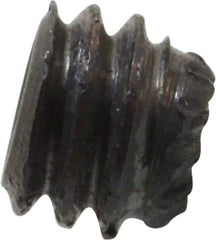 Unbrako - #8-32 UNC, 1/8" OAL, Knurled Cup Point Set Screw - Grade 8 Alloy Steel, 5/64" Key - Apex Tool & Supply