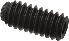 Unbrako - #8-32 UNC, 3/8" OAL, Knurled Cup Point Set Screw - Grade 8 Alloy Steel, 5/64" Key - Apex Tool & Supply