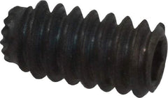 Unbrako - #10-24 UNC, 3/8" OAL, Knurled Cup Point Set Screw - Grade 8 Alloy Steel, 3/32" Key - Apex Tool & Supply