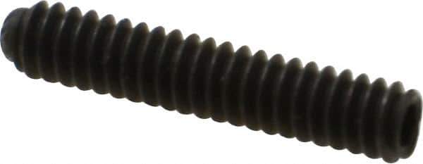 Unbrako - #10-24 UNC, 1" OAL, Knurled Cup Point Set Screw - Grade 8 Alloy Steel, 3/32" Key - Apex Tool & Supply