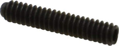 Unbrako - #10-24 UNC, 1" OAL, Knurled Cup Point Set Screw - Grade 8 Alloy Steel, 3/32" Key - Apex Tool & Supply