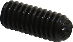 Unbrako - 5/16-18 UNC, 3/4" OAL, Knurled Cup Point Set Screw - Grade 8 Alloy Steel, 5/32" Key - Apex Tool & Supply