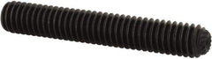 Unbrako - 5/16-18 UNC, 2" OAL, Knurled Cup Point Set Screw - Grade 8 Alloy Steel, 5/32" Key - Apex Tool & Supply