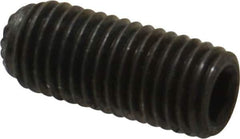 Unbrako - 5/16-24 UNF, 3/4" OAL, Knurled Cup Point Set Screw - Grade 8 Alloy Steel, 5/32" Key - Apex Tool & Supply