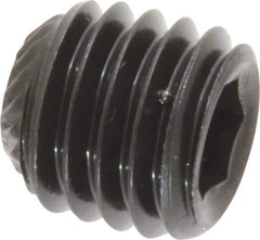 Unbrako - 1/2-13 UNC, 1/2" OAL, Knurled Cup Point Set Screw - Grade 8 Alloy Steel, 1/4" Key - Apex Tool & Supply