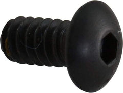Unbrako - #4-40 UNC Hex Socket Drive, Button Screw - Alloy Steel, Black Oxide Finish, 1/4" Length Under Head - Apex Tool & Supply