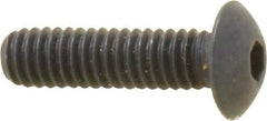 Unbrako - #8-32 UNC Hex Socket Drive, Button Screw - Alloy Steel, Black Oxide Finish, 5/8" Length Under Head - Apex Tool & Supply