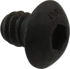 Unbrako - #10-24 UNC Hex Socket Drive, Button Screw - Alloy Steel, Black Oxide Finish, 1/4" Length Under Head - Apex Tool & Supply