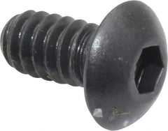 Unbrako - #10-24 UNC Hex Socket Drive, Button Screw - Alloy Steel, Black Oxide Finish, 3/8" Length Under Head - Apex Tool & Supply