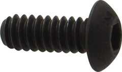 Unbrako - #10-24 UNC Hex Socket Drive, Button Screw - Alloy Steel, Black Oxide Finish, 1/2" Length Under Head - Apex Tool & Supply