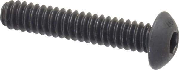 Unbrako - #10-24 UNC Hex Socket Drive, Button Screw - Alloy Steel, Black Oxide Finish, 1" Length Under Head - Apex Tool & Supply