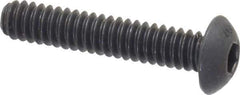 Unbrako - #10-24 UNC Hex Socket Drive, Button Screw - Alloy Steel, Black Oxide Finish, 1" Length Under Head - Apex Tool & Supply