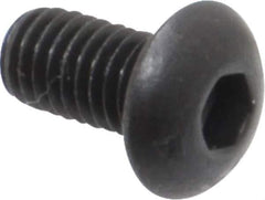 Unbrako - #10-32 UNF Hex Socket Drive, Button Screw - Alloy Steel, Black Oxide Finish, 3/8" Length Under Head - Apex Tool & Supply