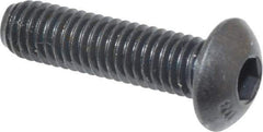 Unbrako - #10-32 UNF Hex Socket Drive, Button Screw - Alloy Steel, Black Oxide Finish, 3/4" Length Under Head - Apex Tool & Supply