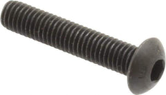 Unbrako - #10-32 UNF Hex Socket Drive, Button Screw - Alloy Steel, Black Oxide Finish, 1" Length Under Head - Apex Tool & Supply
