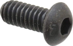 Unbrako - 1/4-20 UNC Hex Socket Drive, Button Screw - Alloy Steel, Black Oxide Finish, 5/8" Length Under Head - Apex Tool & Supply