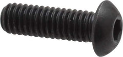 Unbrako - 5/16-18 UNC Hex Socket Drive, Button Screw - Alloy Steel, Black Oxide Finish, 1" Length Under Head - Apex Tool & Supply