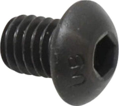 Unbrako - 3/8-16 UNC Hex Socket Drive, Button Screw - Alloy Steel, Black Oxide Finish, 1/2" Length Under Head - Apex Tool & Supply