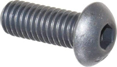 Unbrako - 3/8-16 UNC Hex Socket Drive, Button Screw - Alloy Steel, Black Oxide Finish, 1" Length Under Head - Apex Tool & Supply