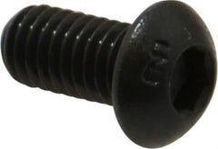 Unbrako - M6x1.00 Metric Coarse Hex Socket Drive, Button Screw - Alloy Steel, Black Oxide Finish, 12mm Length Under Head - Apex Tool & Supply