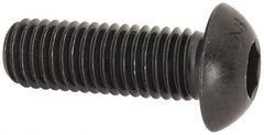 Unbrako - M12x1.75 Metric Coarse Hex Socket Drive, Button Screw - Alloy Steel, Black Oxide Finish, 35mm Length Under Head - Apex Tool & Supply