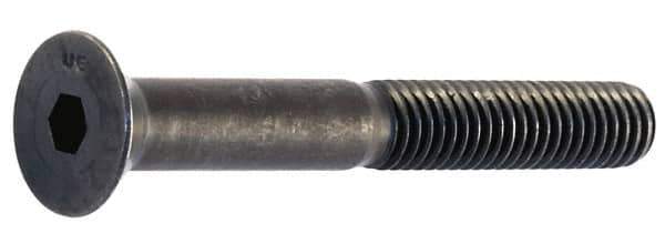 Unbrako - 3/4-10 UNC Hex Socket Drive, 82° Flat Screw - Alloy Steel, Black Oxide Finish, 2" OAL - Apex Tool & Supply