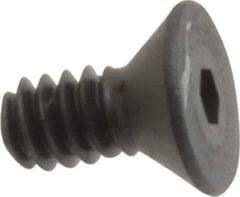 Unbrako - #4-40 UNC Hex Socket Drive, 82° Flat Screw - Alloy Steel, Black Oxide Finish, 1/4" OAL - Apex Tool & Supply