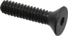 Unbrako - #4-40 UNC Hex Socket Drive, 82° Flat Screw - Alloy Steel, Black Oxide Finish, 1/2" OAL - Apex Tool & Supply